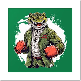 boxer crocodile Posters and Art